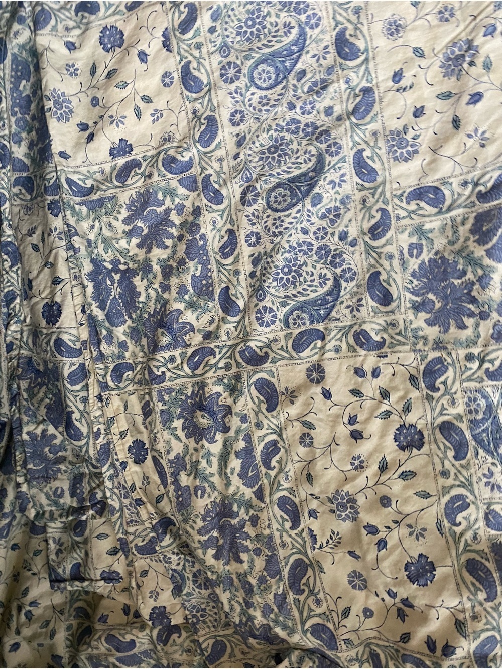 Lauren Ralph Lauren Callen Floral Blue Cream Botanical King 106x88 Duvet Cover - Picture 15 of 16